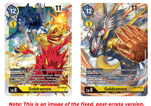 Goldramon - EX3-035 - SR [ERROR CARD]